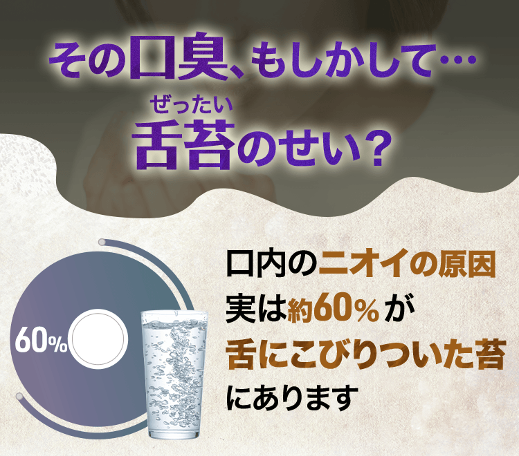 その口臭、もしかして・・舌苔(ぜったい)のせい?。