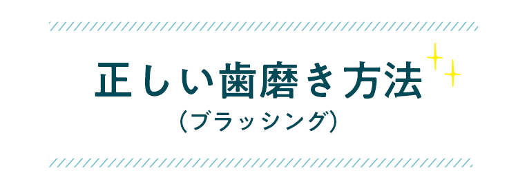 正しい歯磨き方法（ブラッシング）